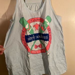 Simply Southern tank light blue size large